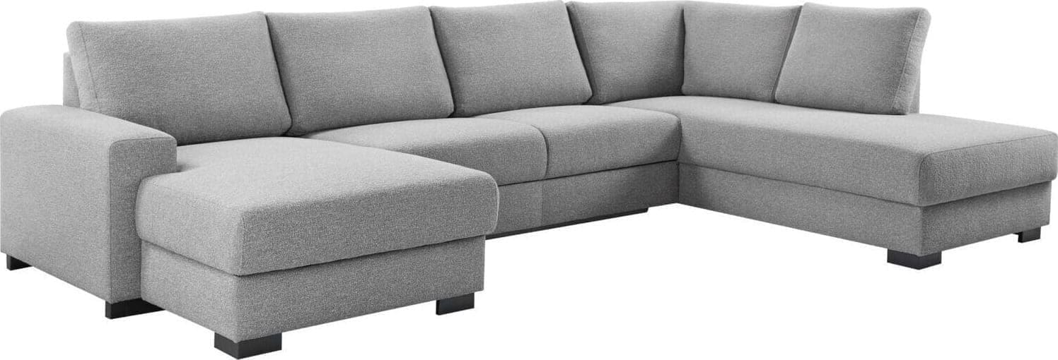 Pronto Wonen Hoekbank rechts Florance polyether grijs Grijs Bank