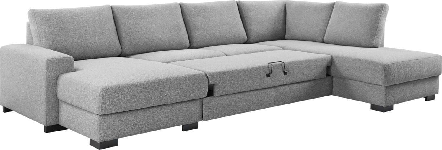 Pronto Wonen Hoekbank rechts Florance polyether grijs Grijs Bank