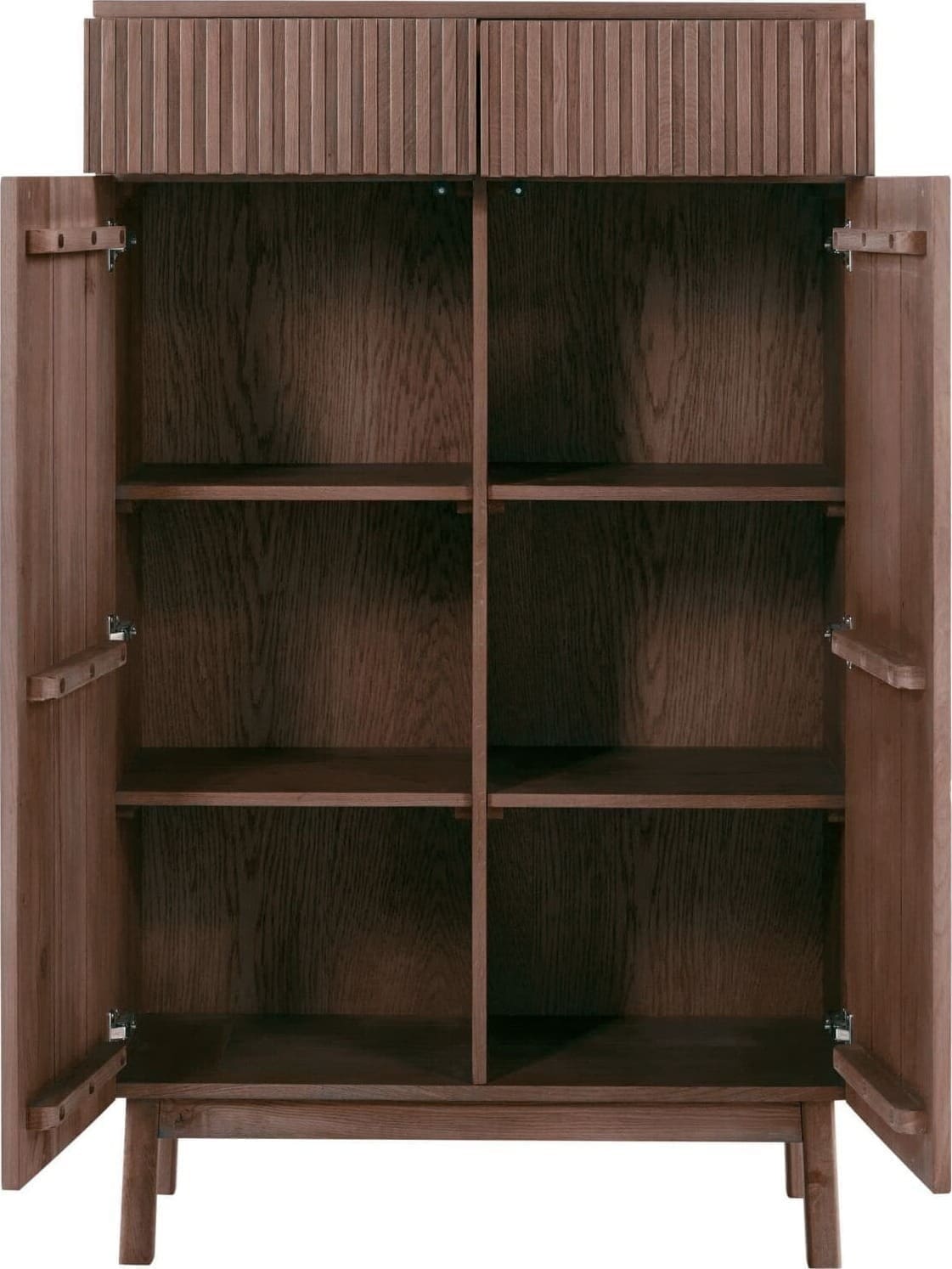 Pronto Wonen Opbergkast Arrosto eikenhout 148x90x45 cm Dark Roast Bruin Opbergkast