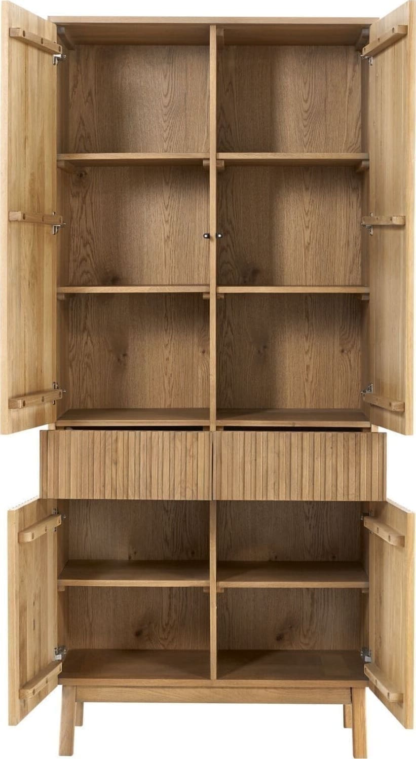Pronto Wonen Opbergkast Arrosto eikenhout 202x90x45 cm light roast Bruin Opbergkast