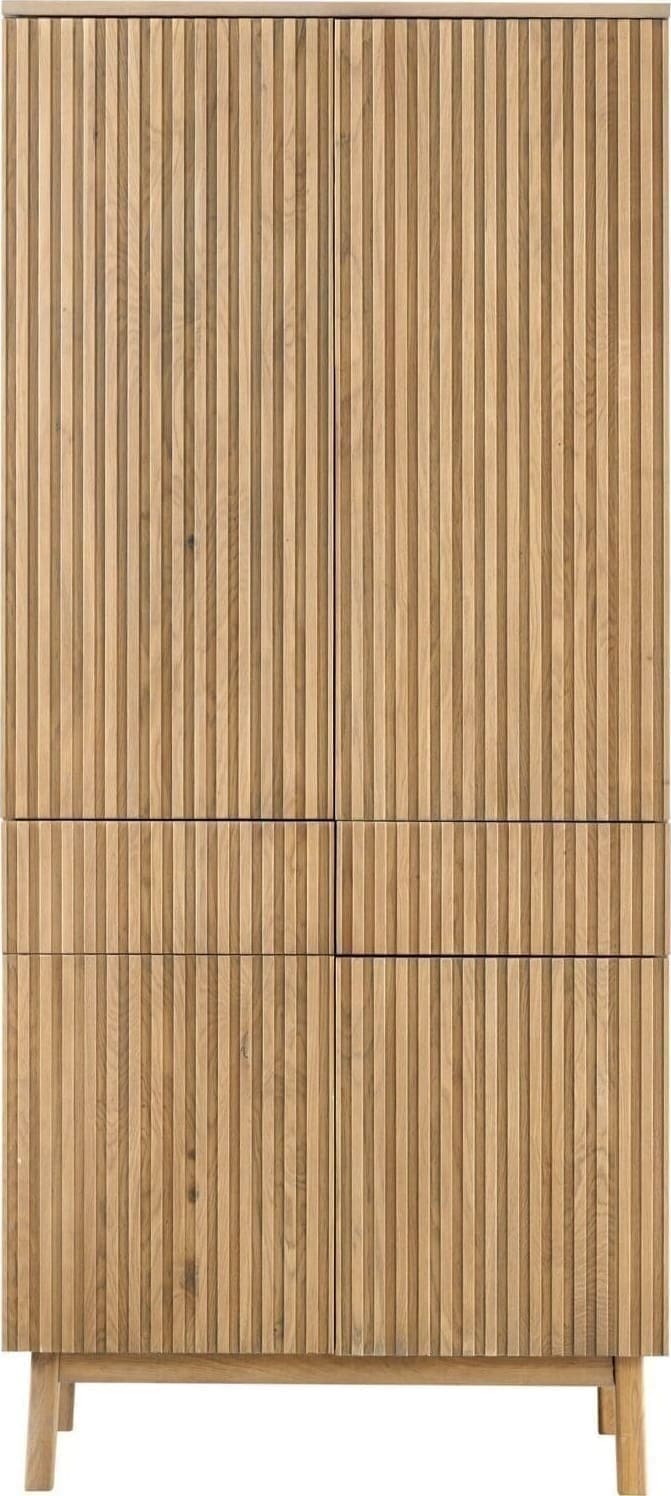 Pronto Wonen Opbergkast Arrosto eikenhout 202x90x45 cm light roast Bruin Opbergkast