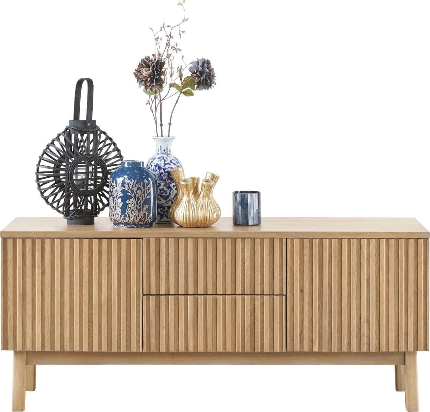 Pronto Wonen TV-meubel Arrosto eikenhout 58x135x40 cm light roast Bruin Tv-meubel|Tv-dressoir