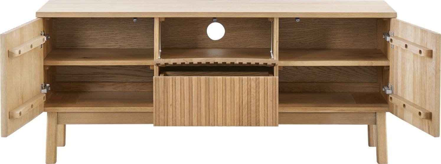 Pronto Wonen TV-meubel Arrosto eikenhout 58x135x40 cm light roast Bruin Tv-meubel|Tv-dressoir