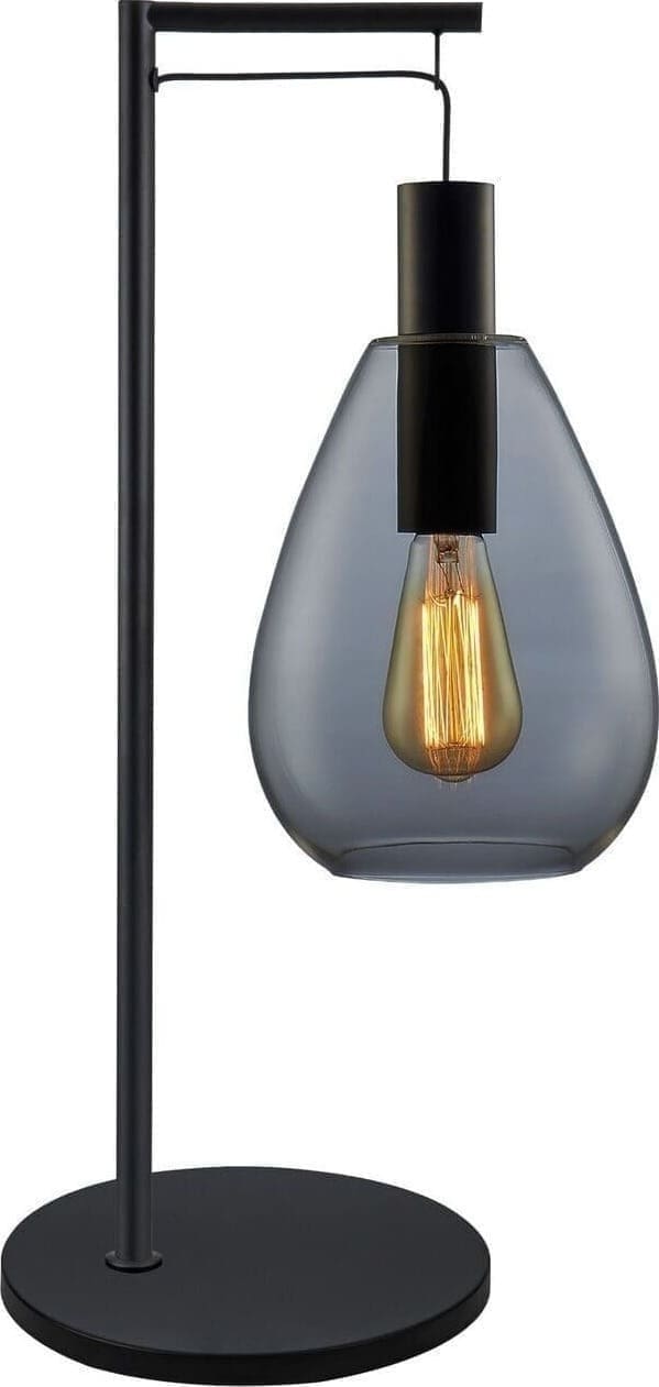 Pronto Wonen Tafellamp Felinio smoke glas 1-lichts Grijs Woonaccessoire