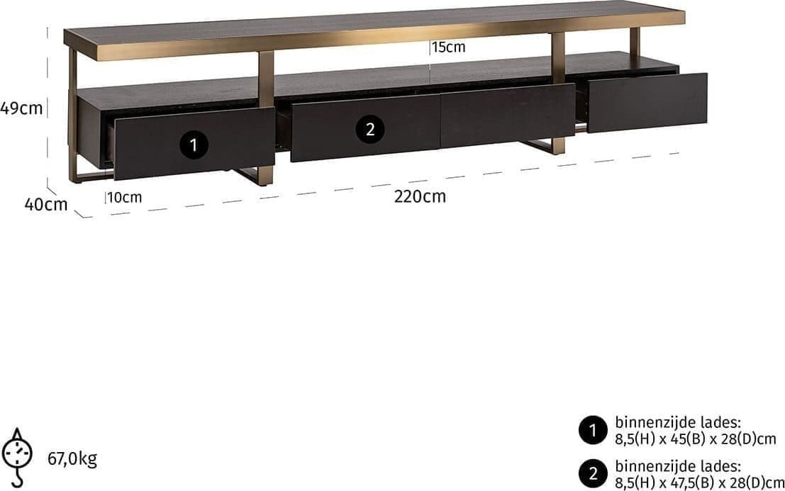 Richmond Interiors TV Dressoir Diddley Dressoir