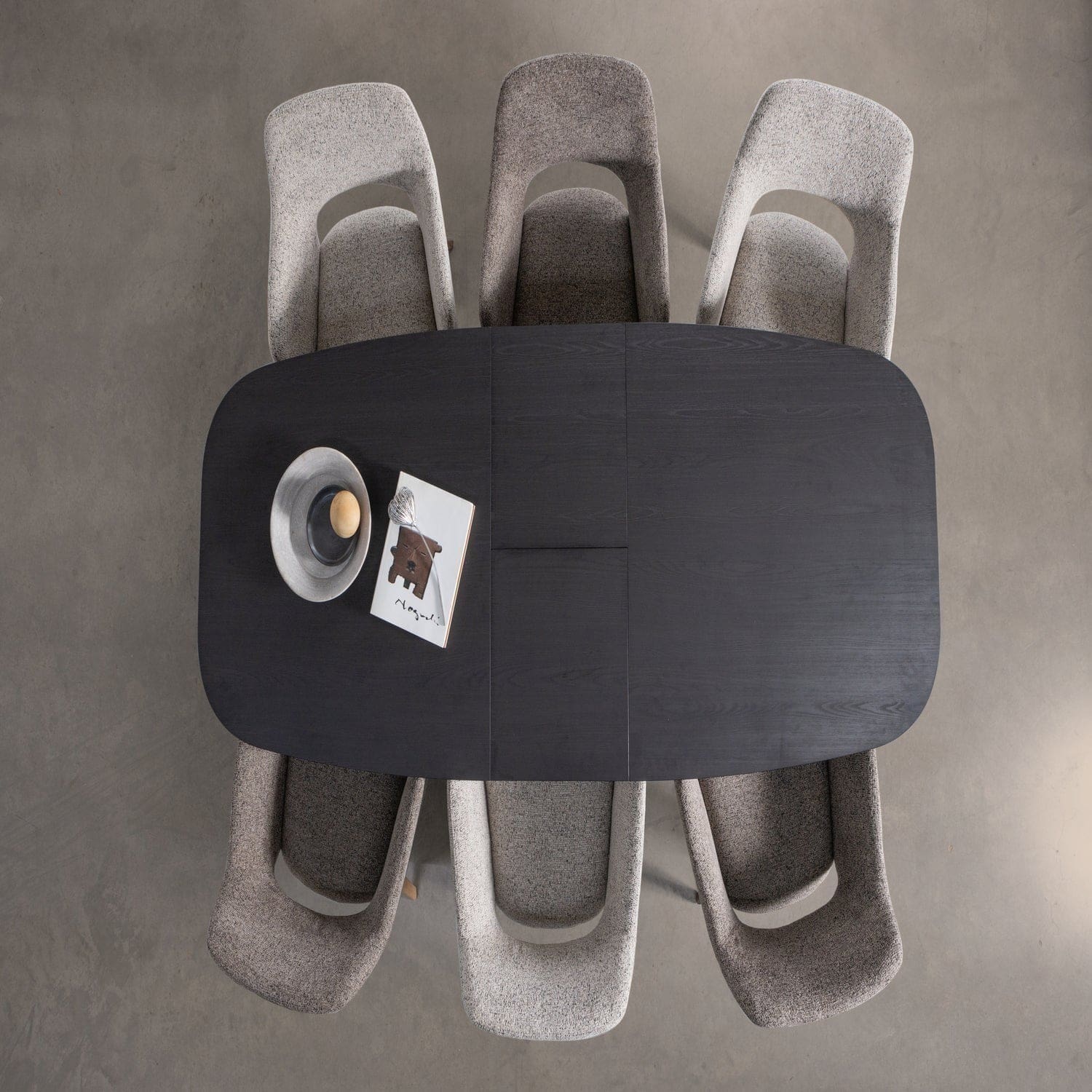 WOOOD Arros eettafel uitschuifbaar 180-220x90cm mdf zwart Zwart Eettafel