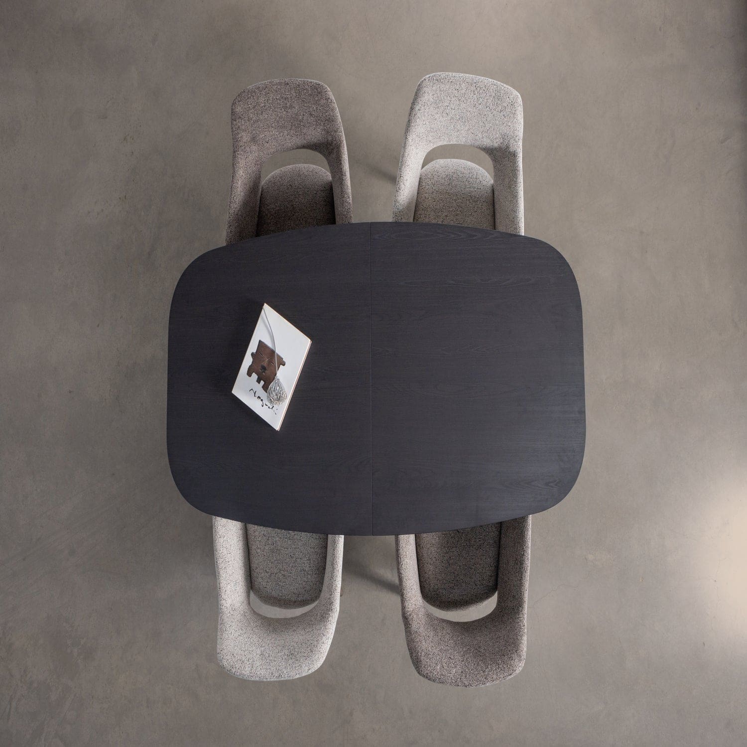 WOOOD Arros eettafel uitschuifbaar 180-220x90cm mdf zwart Zwart Eettafel