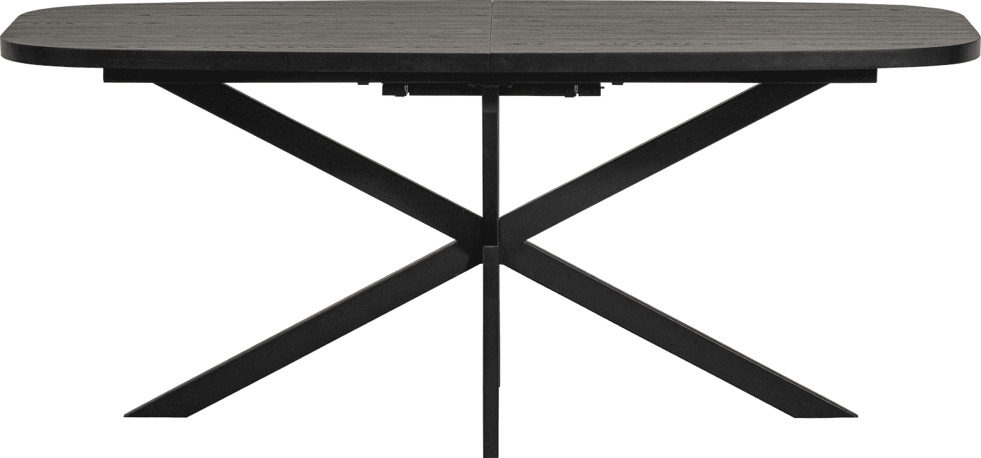 WOOOD Arros eettafel uitschuifbaar 180-220x90cm mdf zwart Zwart Eettafel
