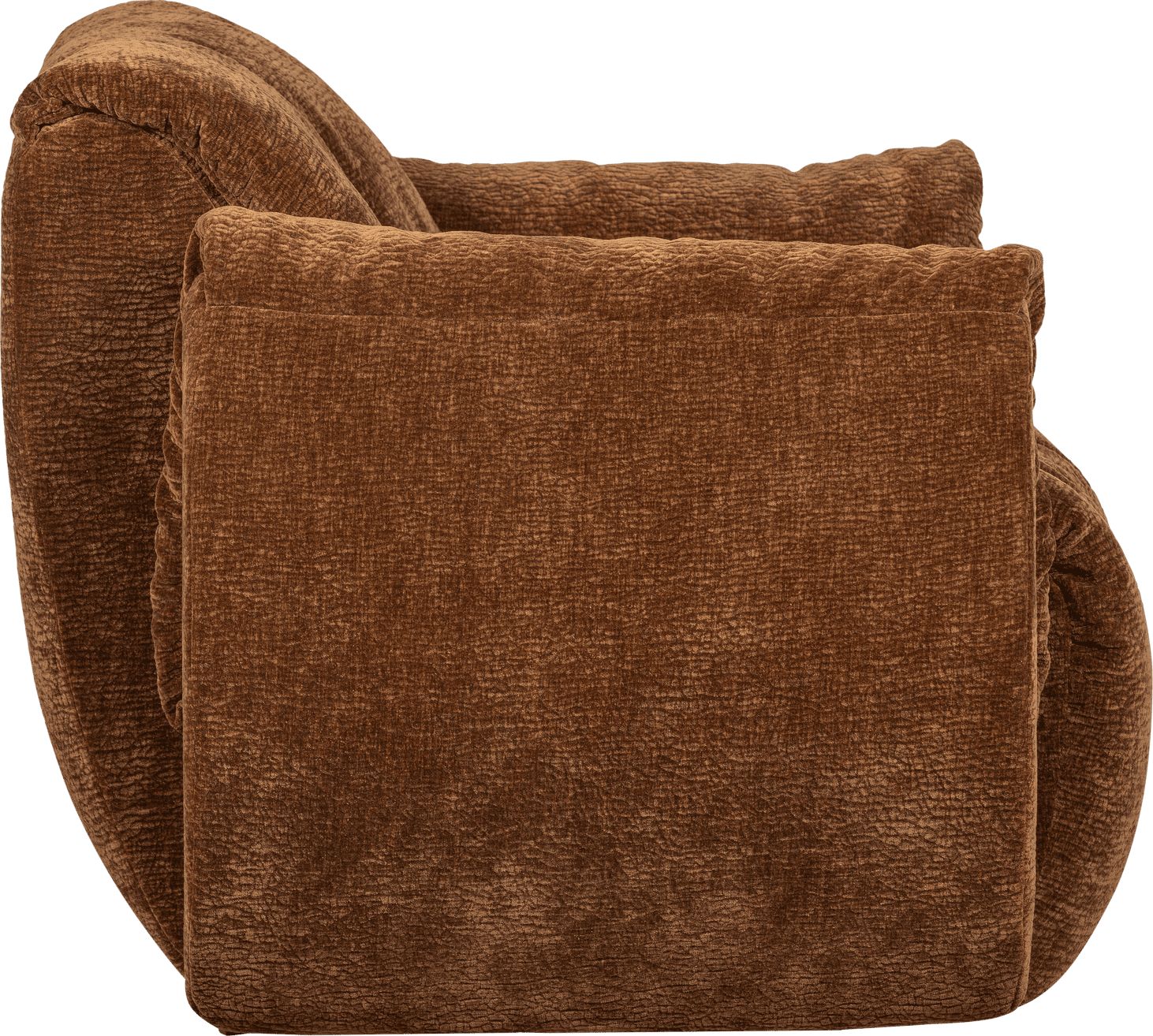 WOOOD Baggy draaifauteuil 3d chenille middenbruin Bruin Draaifauteuil