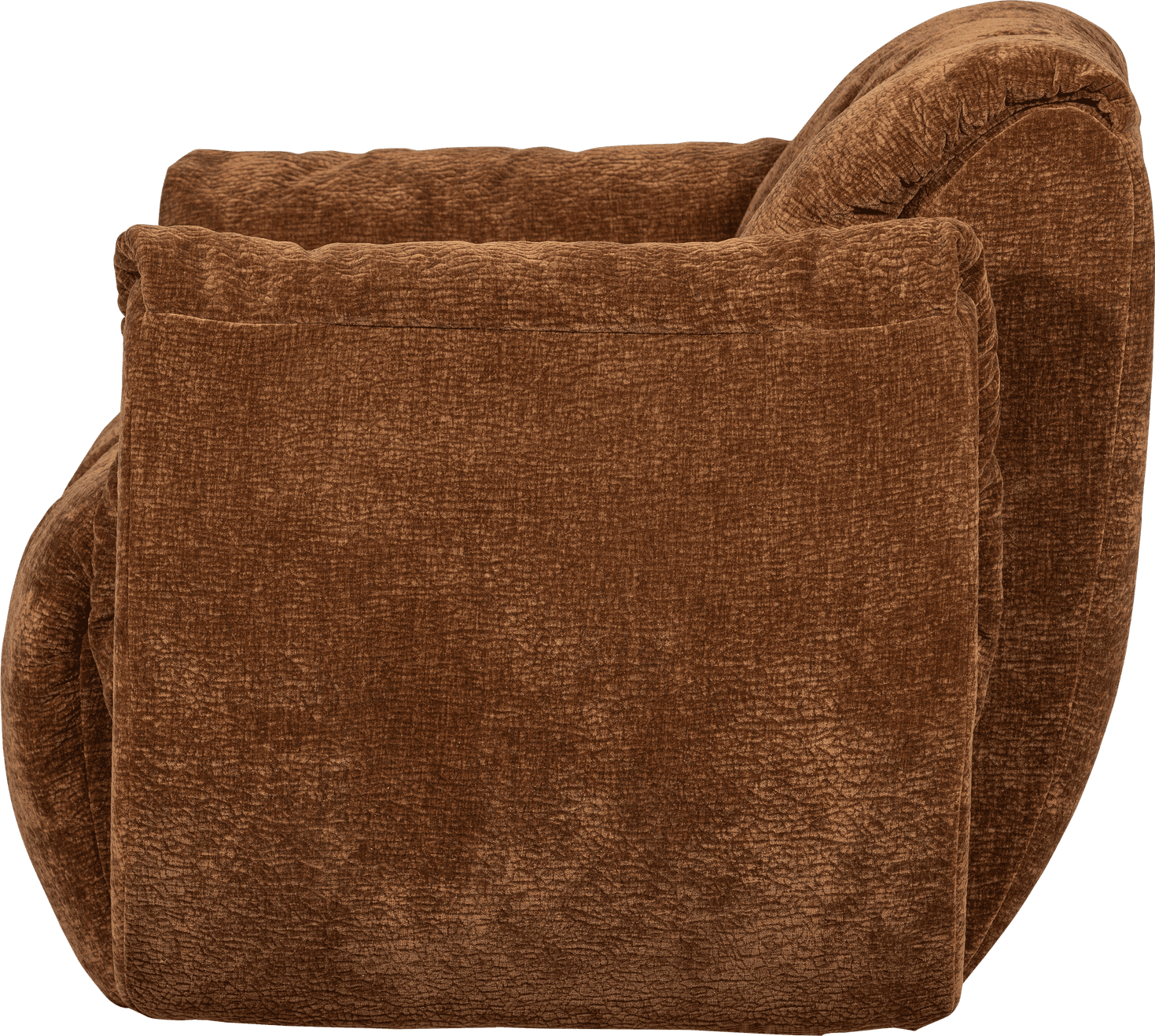 WOOOD Baggy draaifauteuil 3d chenille middenbruin Bruin Draaifauteuil