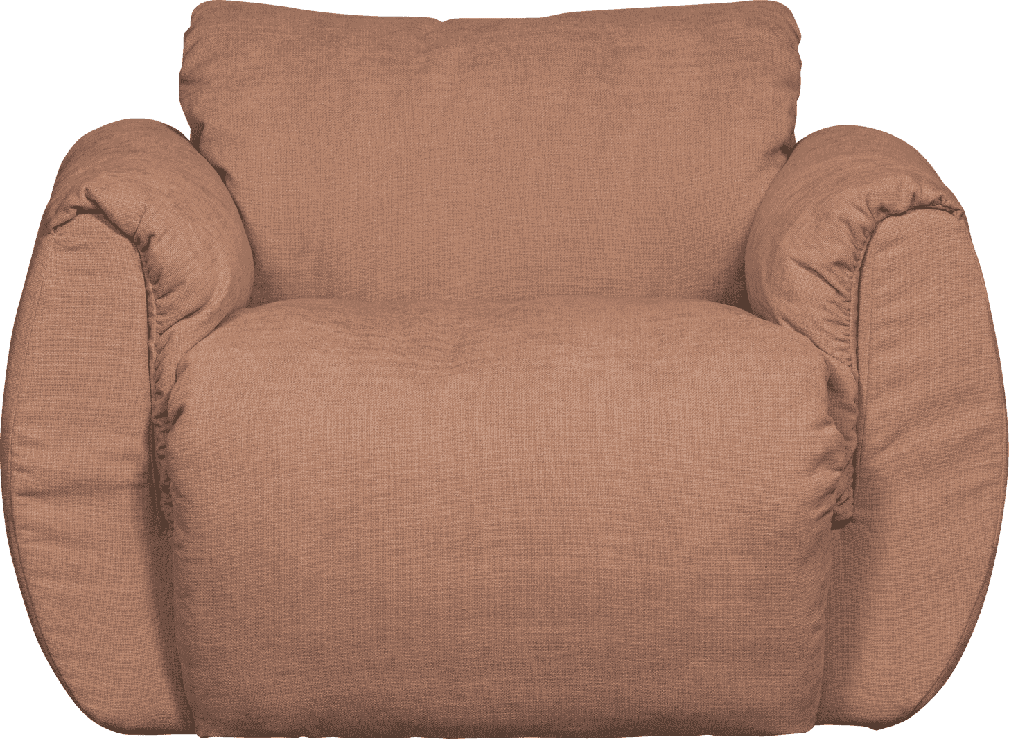 WOOOD Baggy draaifauteuil geweven chenille oudroze Blauw Draaifauteuil