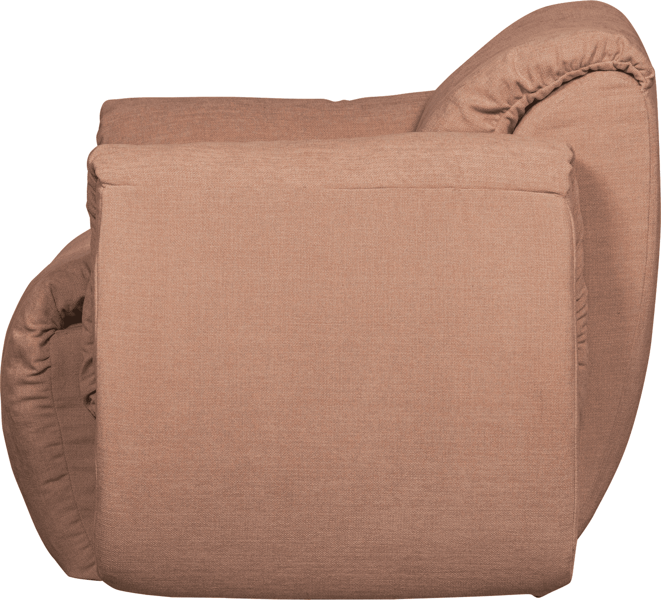 WOOOD Baggy draaifauteuil geweven chenille oudroze Blauw Draaifauteuil