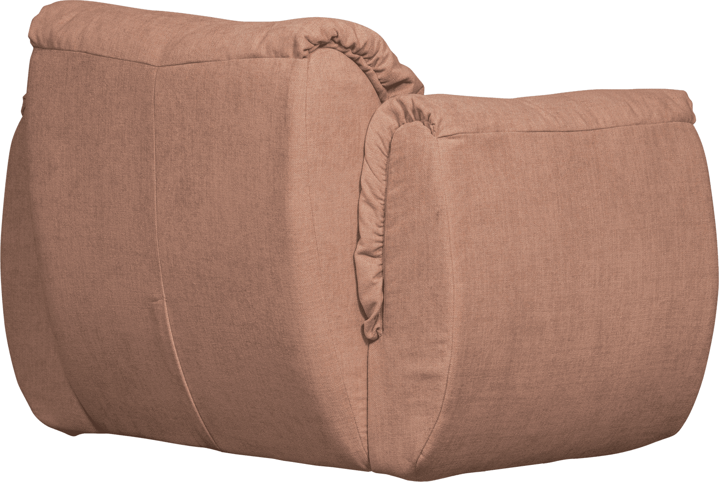 WOOOD Baggy draaifauteuil geweven chenille oudroze Blauw Draaifauteuil
