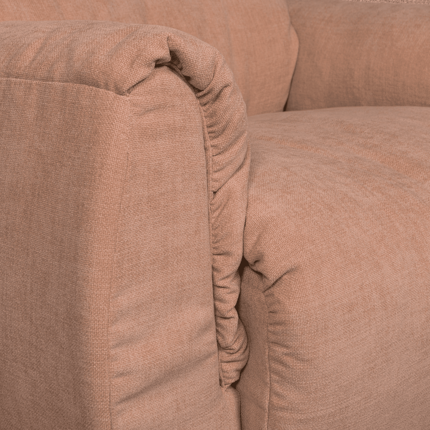 WOOOD Baggy draaifauteuil geweven chenille oudroze Blauw Draaifauteuil