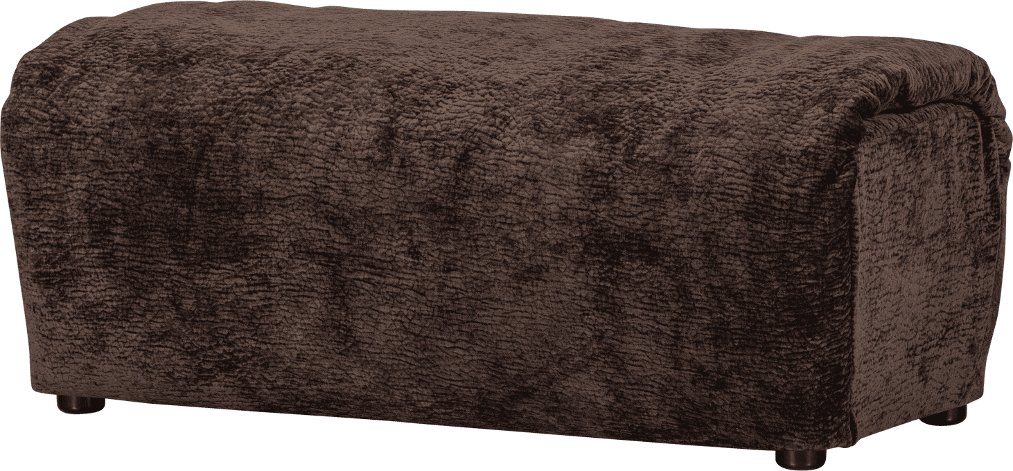 WOOOD Baggy hocker 3d chenille donkerbruin Bruin Hocker