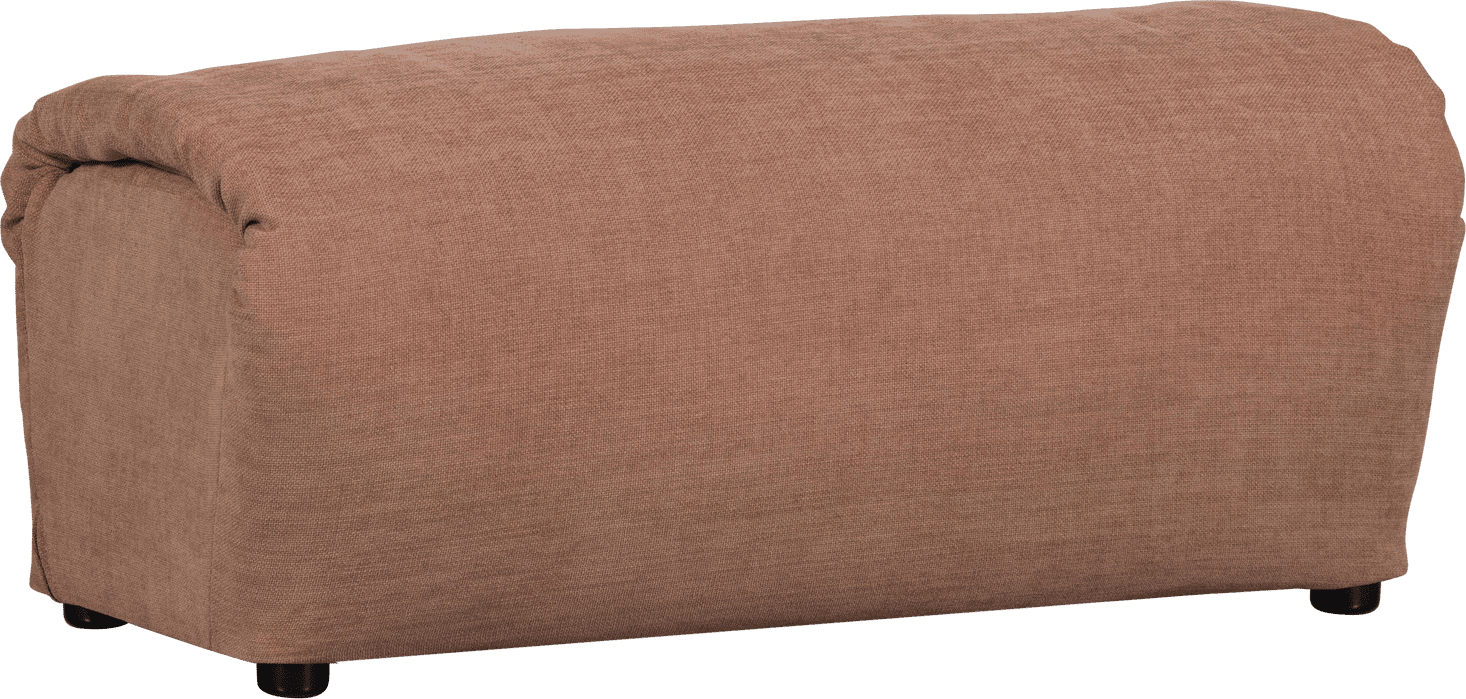 WOOOD Baggy hocker geweven chenille oudroze Blauw Hocker