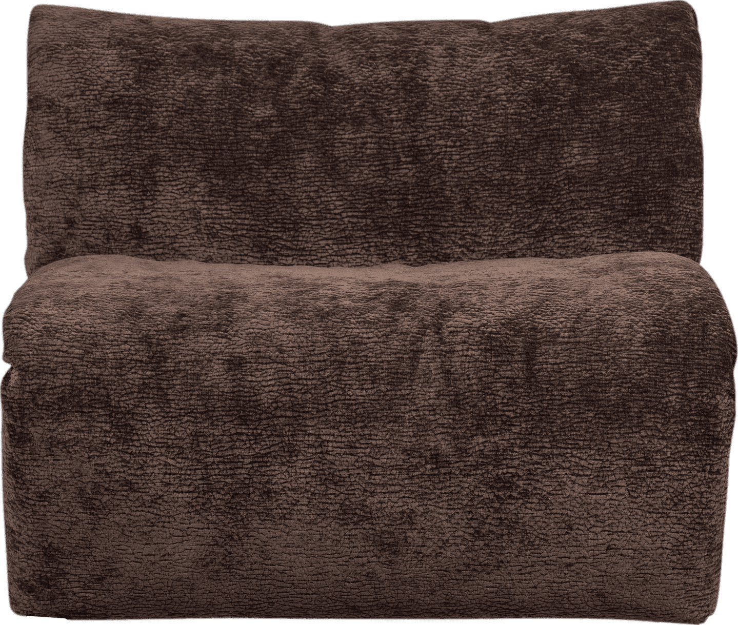 WOOOD Baggy 1-zitsbank 3d chenille donkerbruin Bruin Modulaire banken