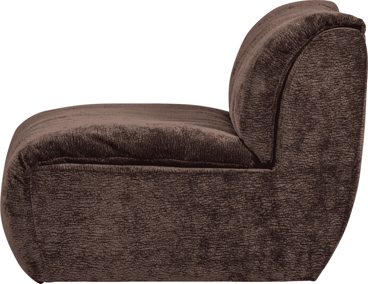 WOOOD Baggy 1-zitsbank 3d chenille donkerbruin Bruin Modulaire banken
