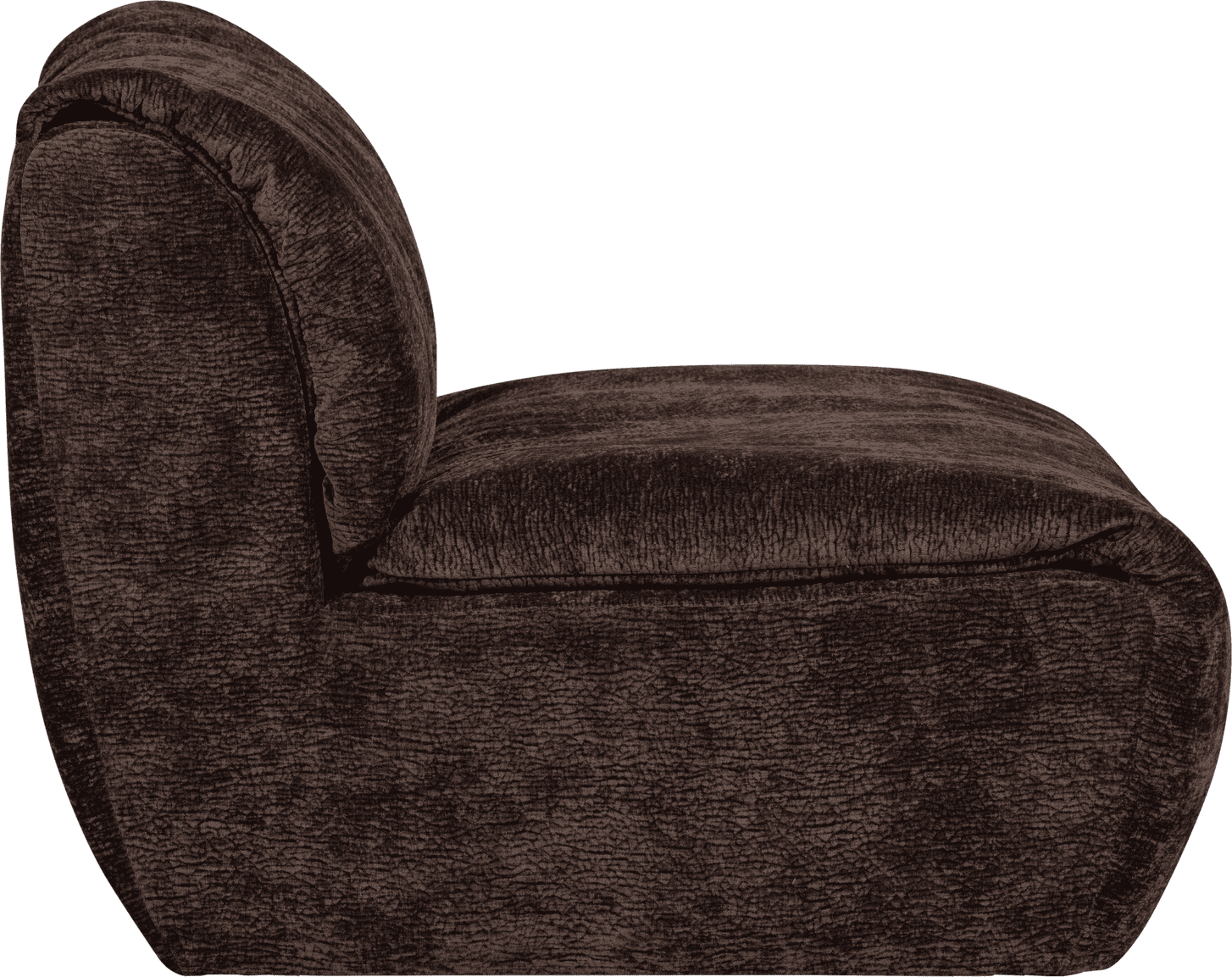 WOOOD Baggy 1-zitsbank 3d chenille donkerbruin Bruin Modulaire banken