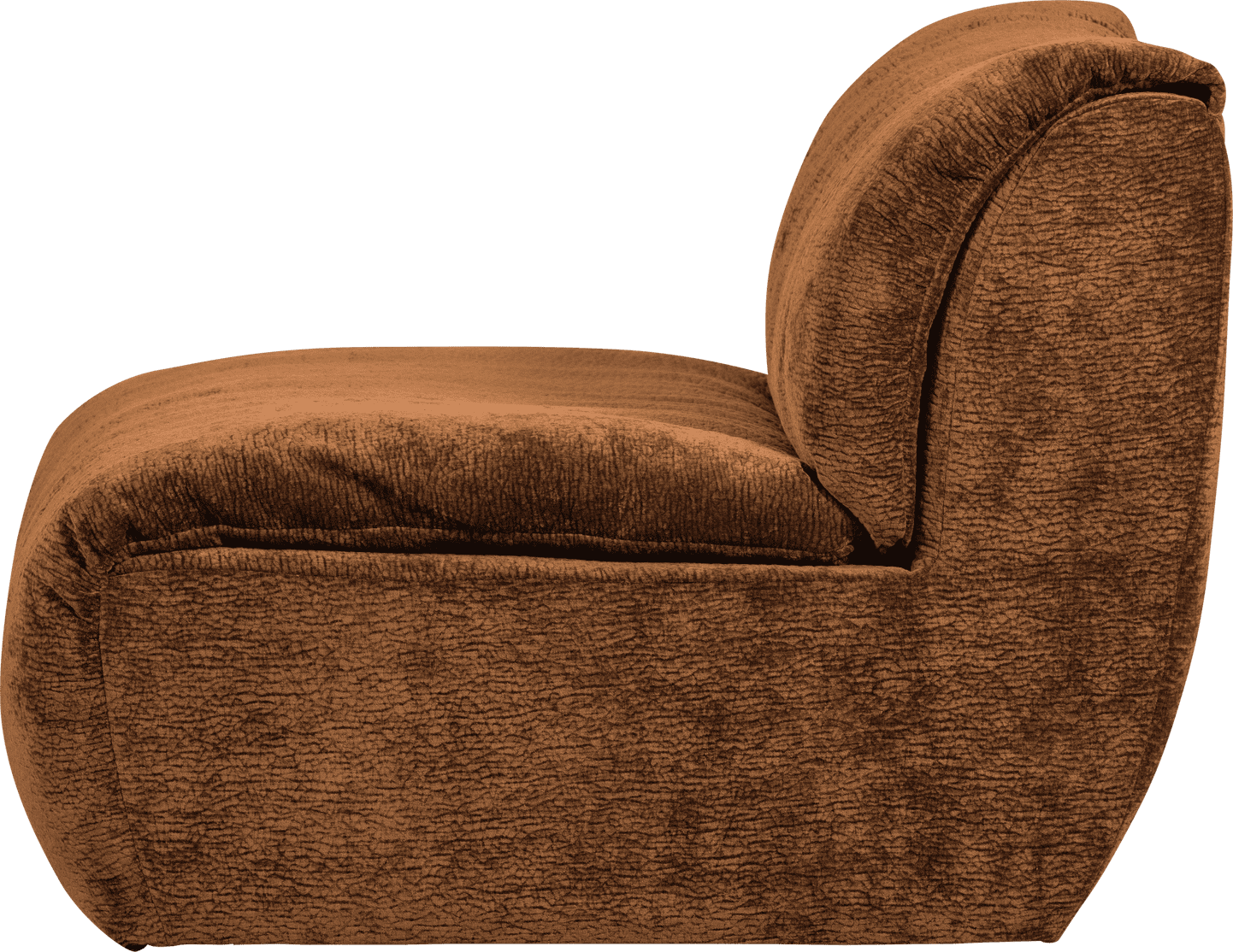 WOOOD Baggy 1-zitsbank 3d chenille middenbruin Bruin Modulaire banken