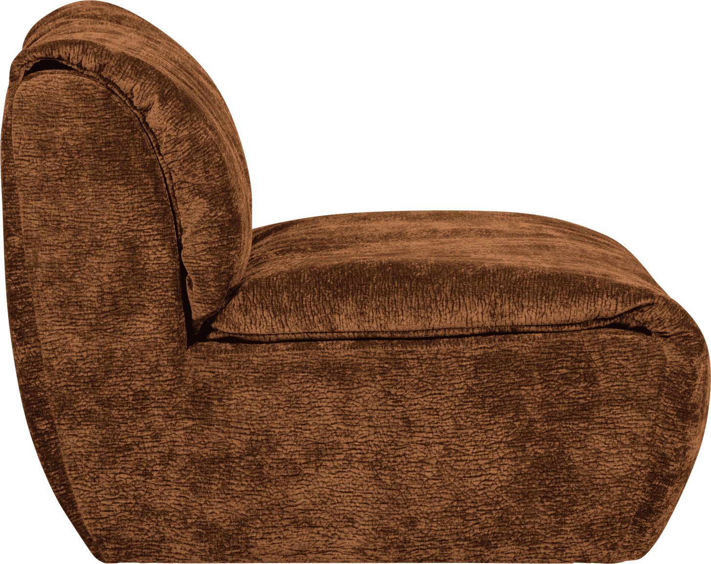 WOOOD Baggy 1-zitsbank 3d chenille middenbruin Bruin Modulaire banken