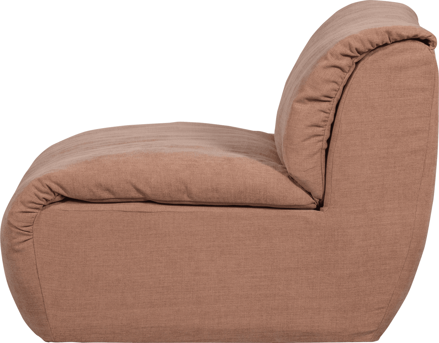 WOOOD Baggy 1-zitsbank geweven chenille oudroze Blauw Modulaire banken