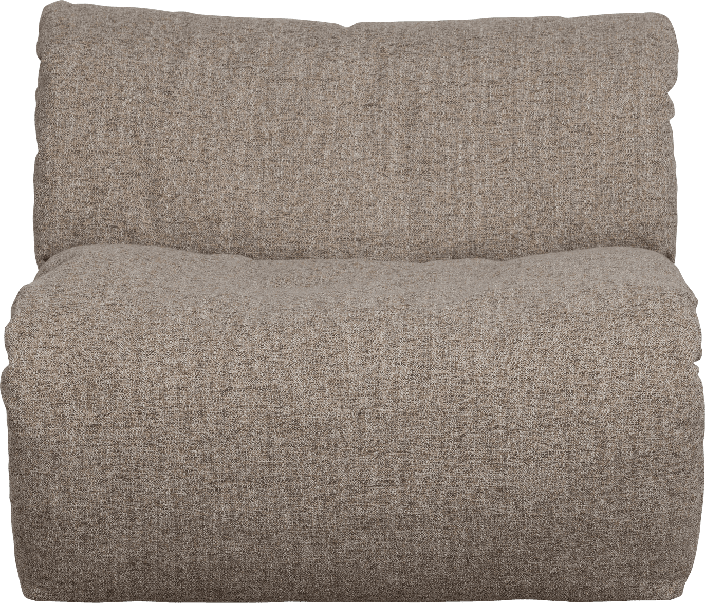 WOOOD Baggy 1-zitsbank geweven stof bruin melange Bruin Modulaire banken