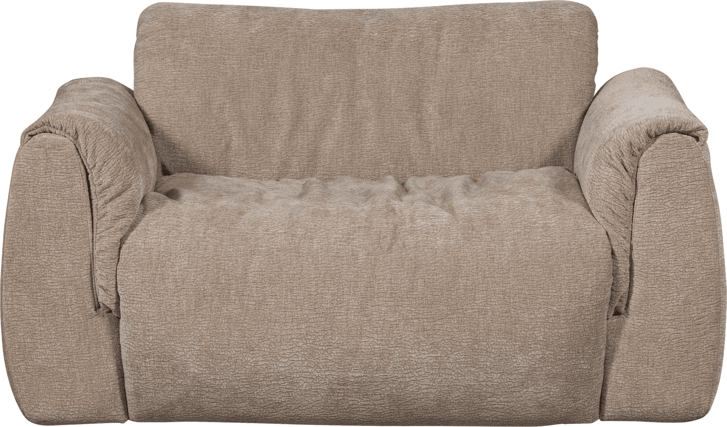 WOOOD Baggy loveseat 3d chenille zand Beige|Bruin 2-zitsbank