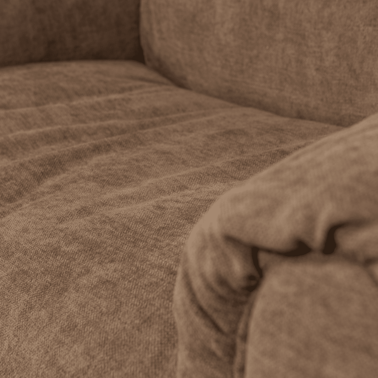 WOOOD Baggy loveseat geweven chenille bruin Bruin 2-zitsbank
