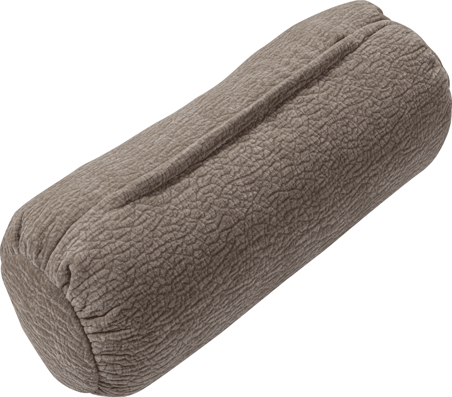 WOOOD Baggy rolkussen 50xo23cm 3d chenille zand Beige|Bruin Sierkussen