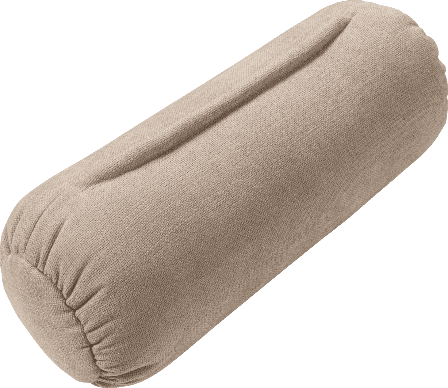 WOOOD Baggy rolkussen 50xo23cm geweven chenille zand Beige|Bruin Sierkussen