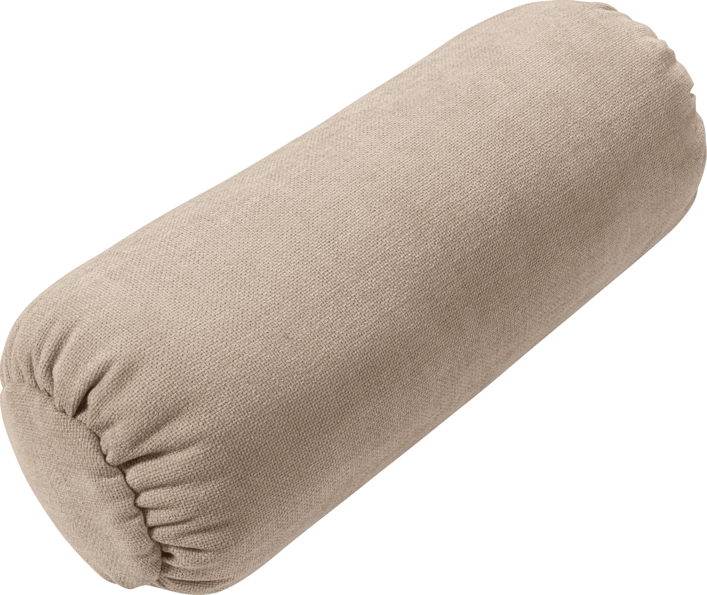 WOOOD Baggy rolkussen 50xo23cm geweven chenille zand Beige|Bruin Sierkussen