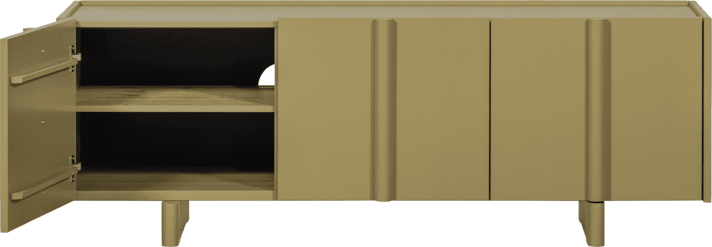 WOOOD Basu tv meubel 152cm grenen moss Moss Tv-meubel|Tv-dressoir