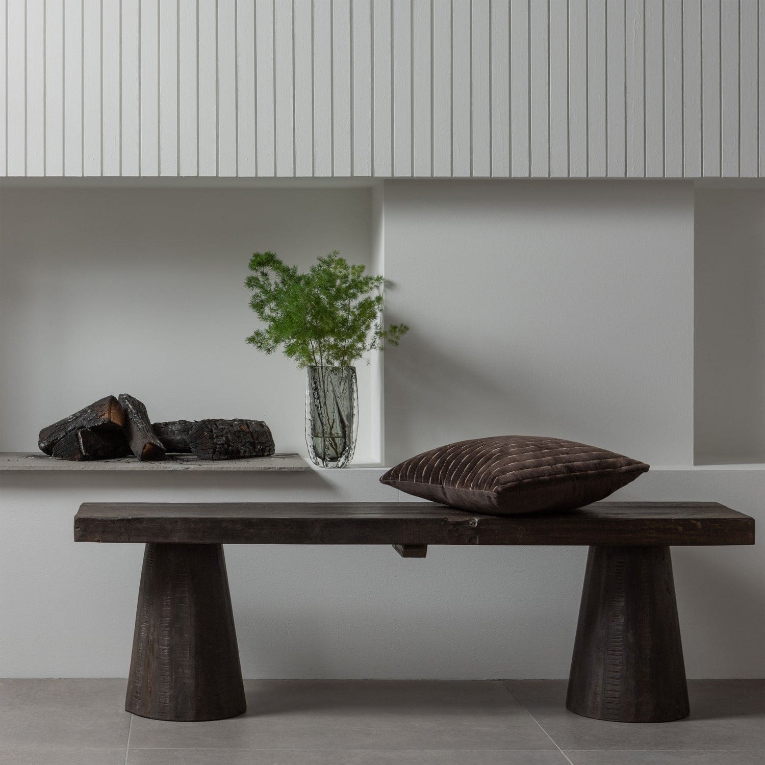 WOOOD Clyde bankje hout donkerbruin Bruin 2-zitsbank