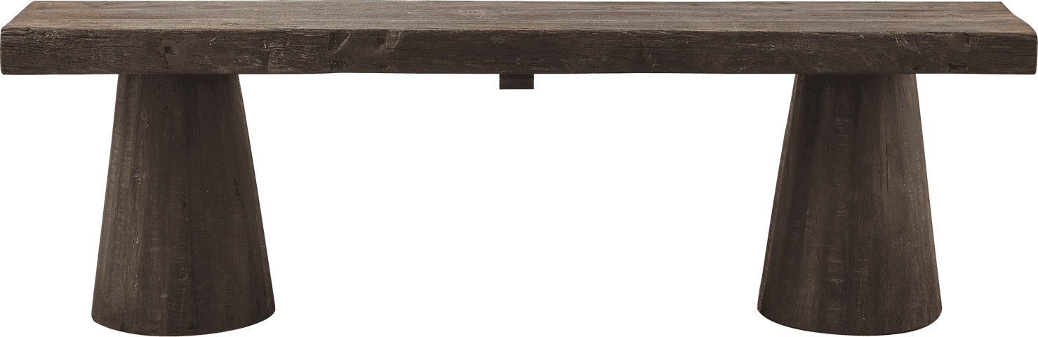 WOOOD Clyde bankje hout donkerbruin Bruin 2-zitsbank