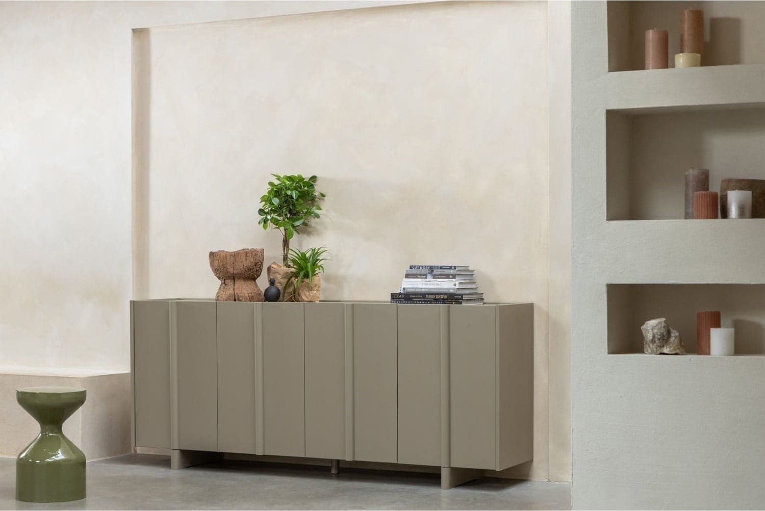 WOOOD Floyd bijzettafel metaal groen Groen Bijzettafel