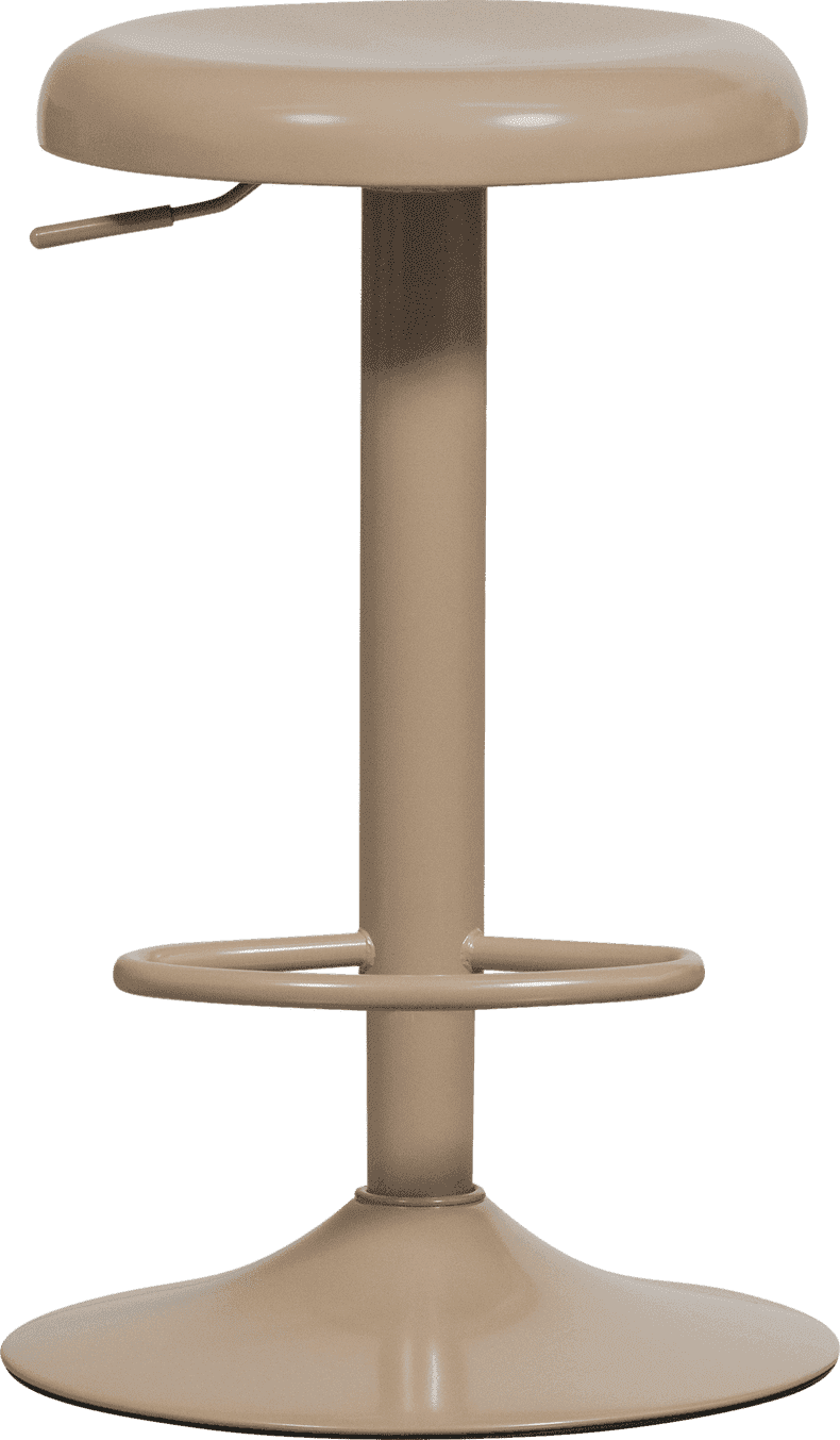 WOOOD Isaac barkruk metaal zand Beige|Bruin Barstoel