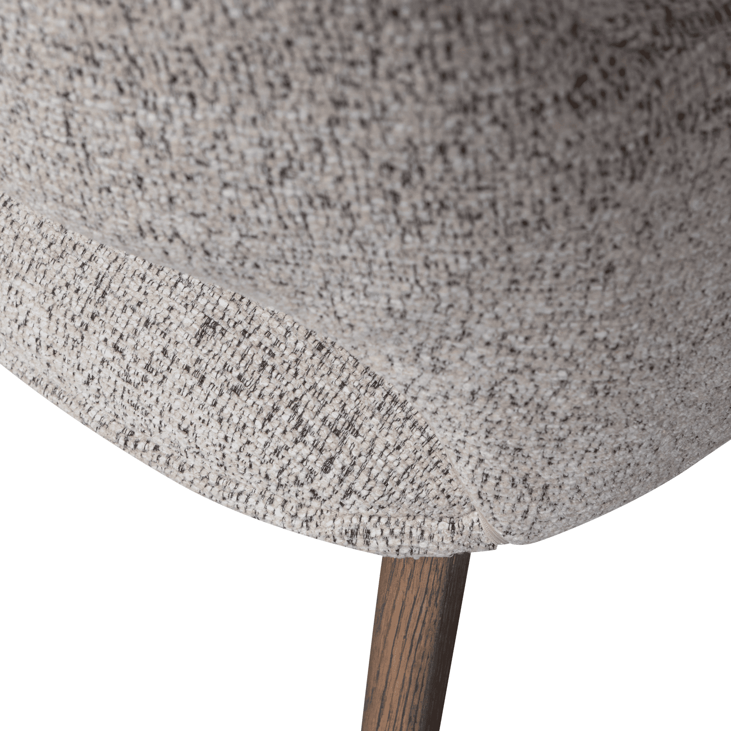 WOOOD Murat eetkamerstoel naturel met houten poot mystic brown Naturel Eetkamerstoel