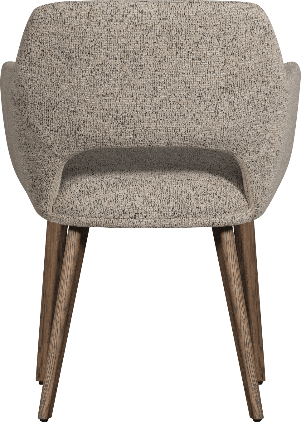 WOOOD Murat eetkamerstoel naturel met houten poot mystic brown Naturel Eetkamerstoel