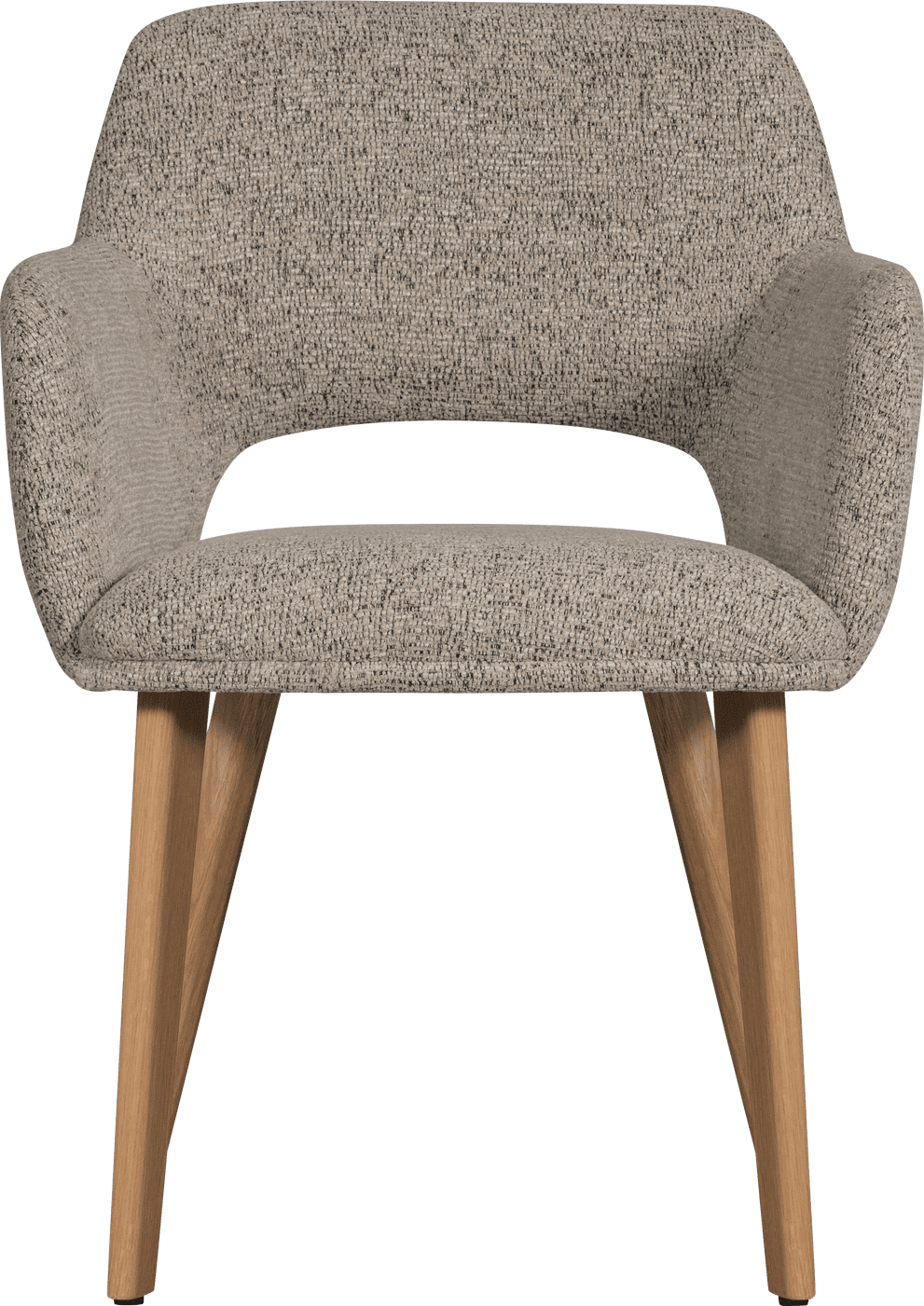 WOOOD Murat eetkamerstoel naturel met houten poot naturel Naturel Eetkamerstoel