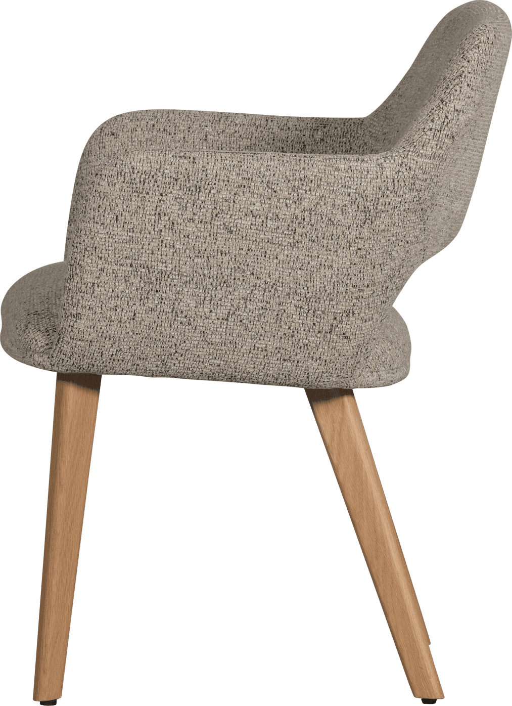 WOOOD Murat eetkamerstoel naturel met houten poot naturel Naturel Eetkamerstoel