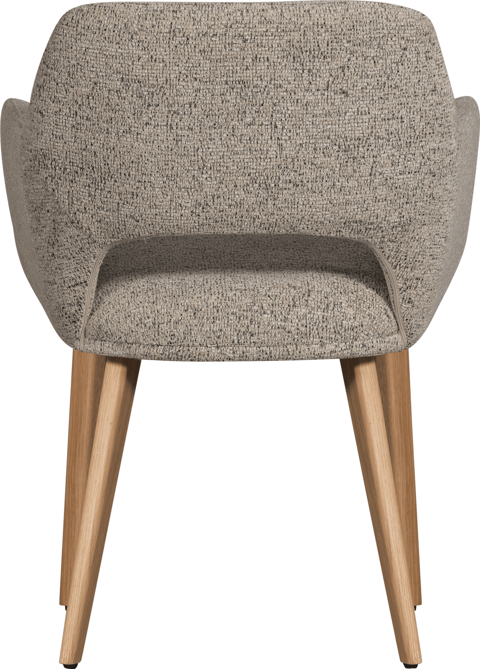 WOOOD Murat eetkamerstoel naturel met houten poot naturel Naturel Eetkamerstoel
