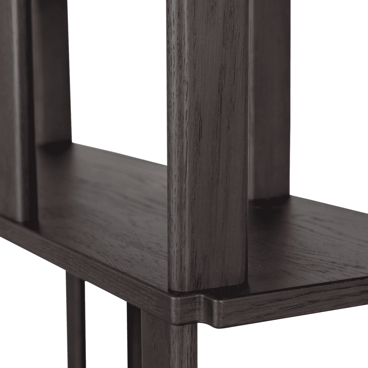 WOOOD Riss boekenkast eikenhout mystic brown 186x90cm Bruin Boekenkast|Kast