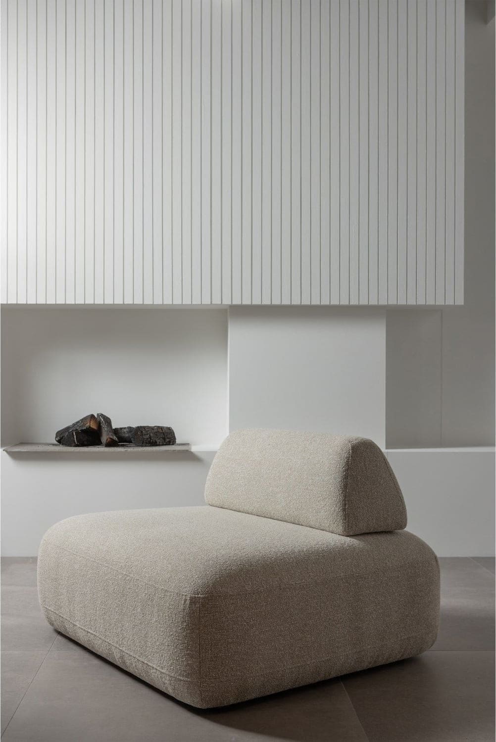 WOOOD Sterck fauteuil met verplaatsbare rugleuning naturel Naturel Fauteuil