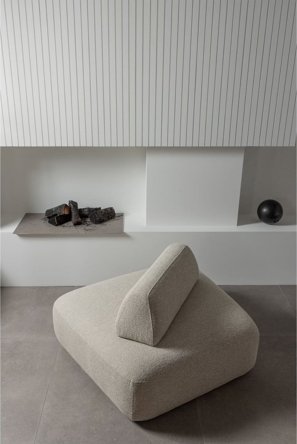 WOOOD Sterck fauteuil met verplaatsbare rugleuning naturel Naturel Fauteuil