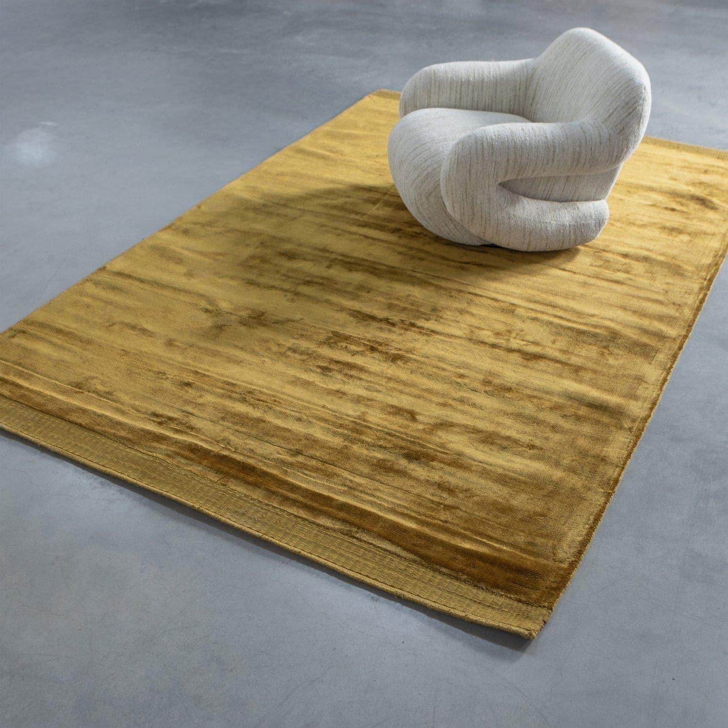 WOOOD Tammo vloerkleed 200x300cm honinggeel Geel Vloerkleed