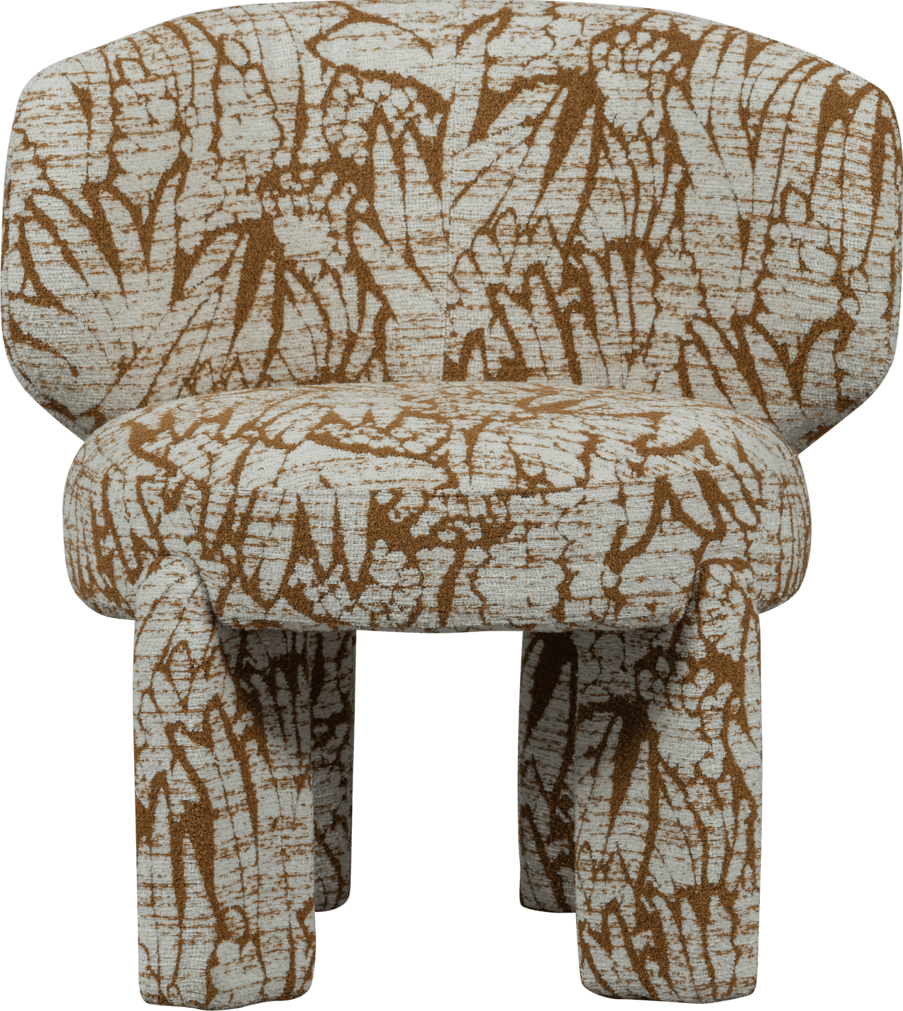 WOOOD Upke fauteuil met dessin naturel/bruin Bruin Fauteuil