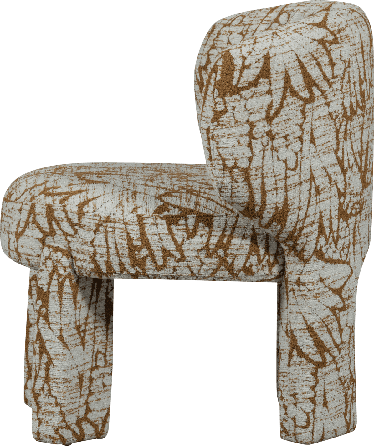 WOOOD Upke fauteuil met dessin naturel/bruin Bruin Fauteuil