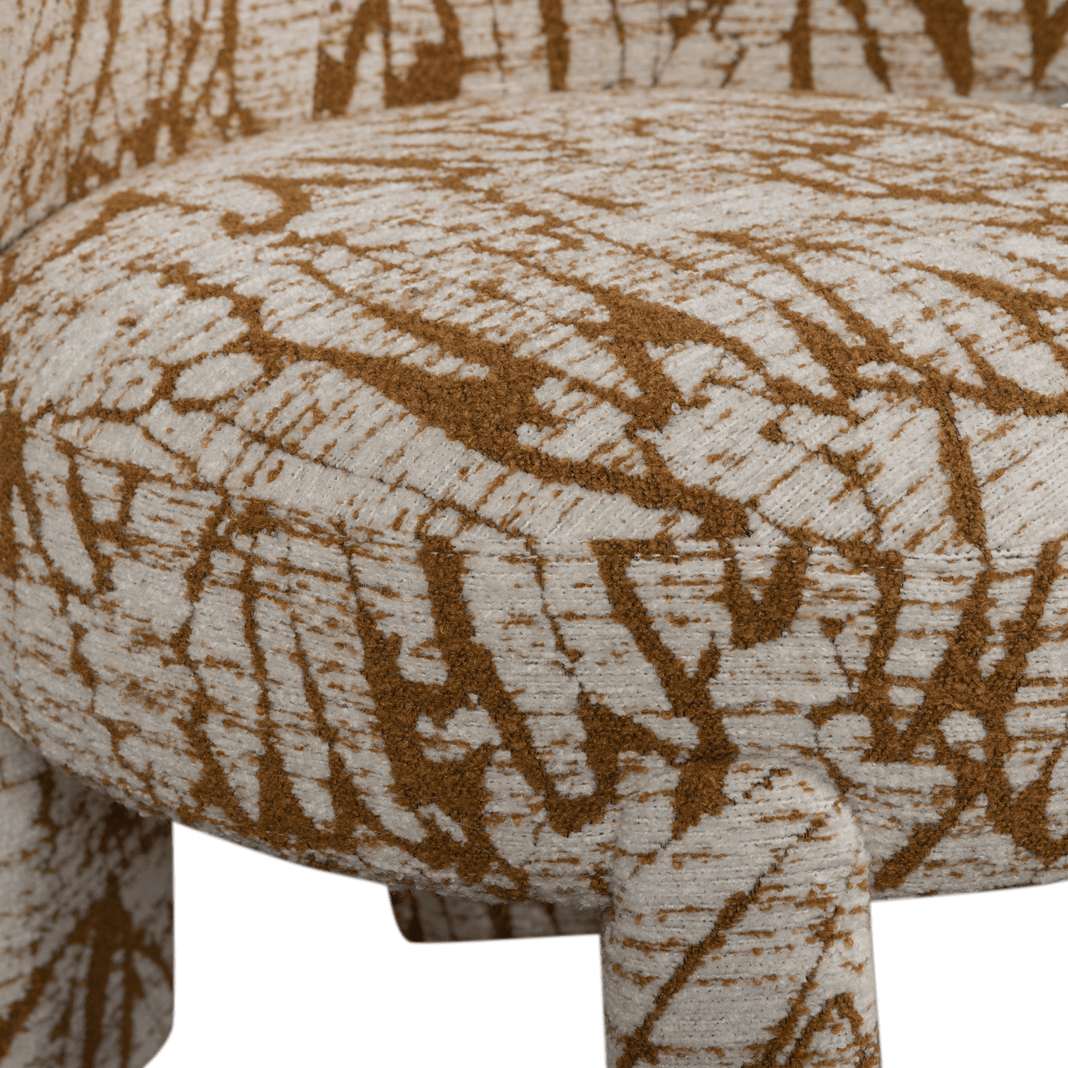 WOOOD Upke fauteuil met dessin naturel/bruin Bruin Fauteuil