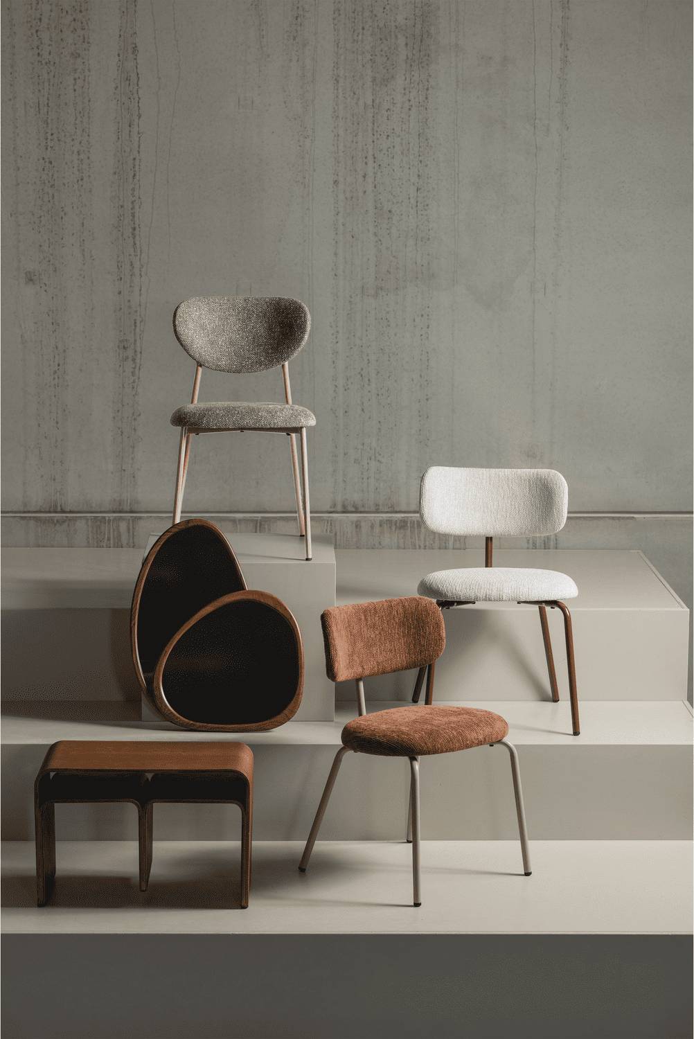 WOOOD Valor eetkamerstoel zand Beige|Bruin Eetkamerstoel